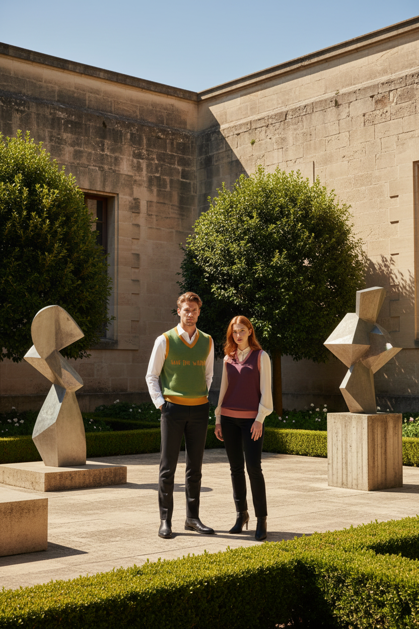 Outdoor Museum Editorial — Layered Looks